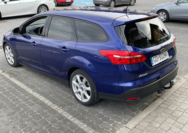 Ford Focus cena 39900 przebieg: 157000, rok produkcji 2016 z Gdańsk małe 154